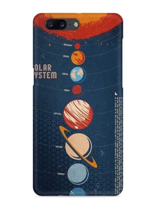 Solar System Vector Snap Case for Oneplus 5 Zapvi