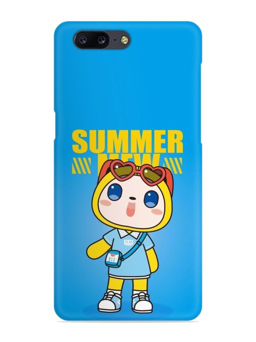 Summer Mew Cartoon Snap Case for Oneplus 5