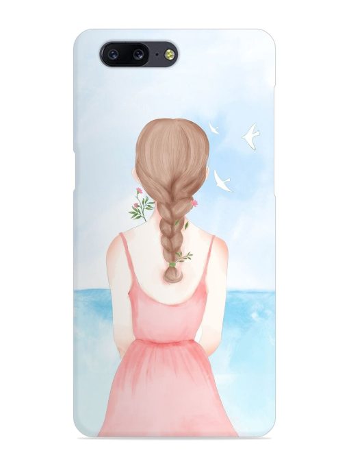 Watercolor Girl Vector Snap Case for Oneplus 5 Zapvi