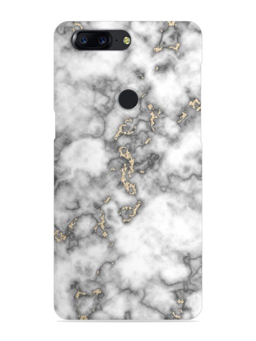 Gray And Gold Marble Snap Case for Oneplus 5T Zapvi