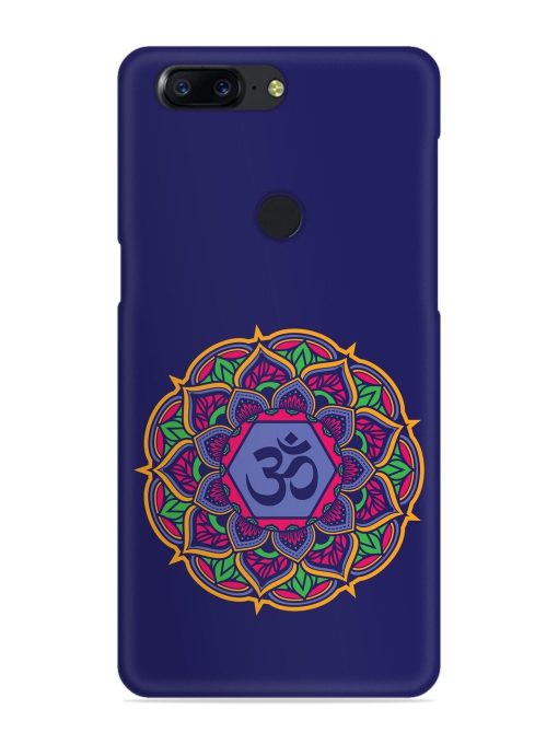 Om Mandala Art Blue Snap Case for Oneplus 5T Zapvi