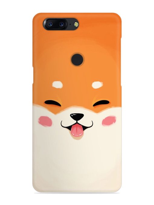 Cute Dog Face Vector Snap Case for Oneplus 5T Zapvi