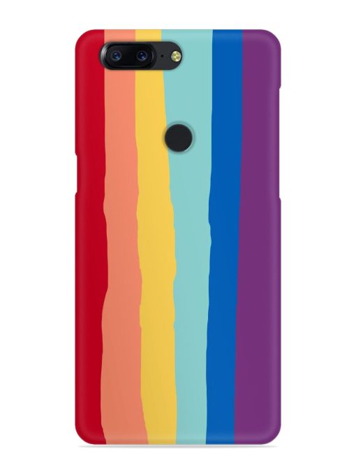 Rainbow Genuine Liquid Snap Case for Oneplus 5T Zapvi