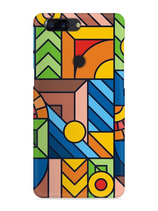 Colorful Geometric Snap Case for Oneplus 5T Zapvi