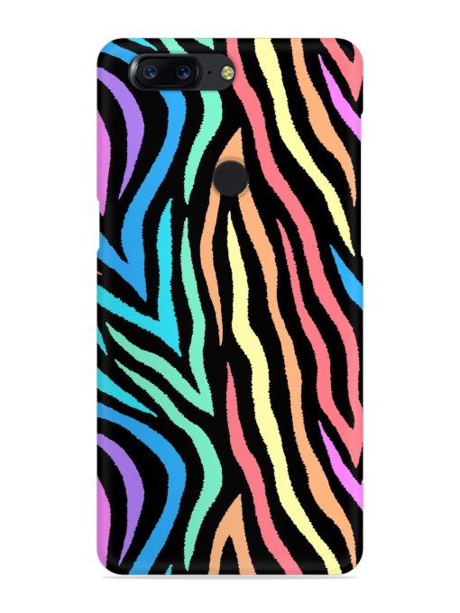 Colorful Abstract Zebra Snap Case for Oneplus 5T