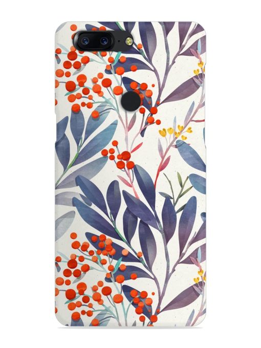 Seamless Floral Pattern Snap Case for Oneplus 5T Zapvi