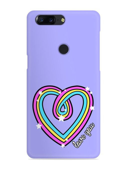 Colorful Rainbow Heart Snap Case for Oneplus 5T Zapvi