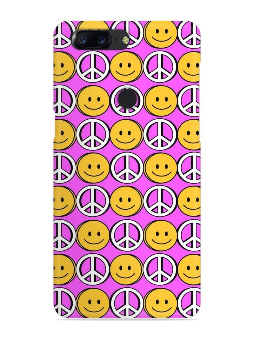 Smiley Face Peace Snap Case for Oneplus 5T Zapvi