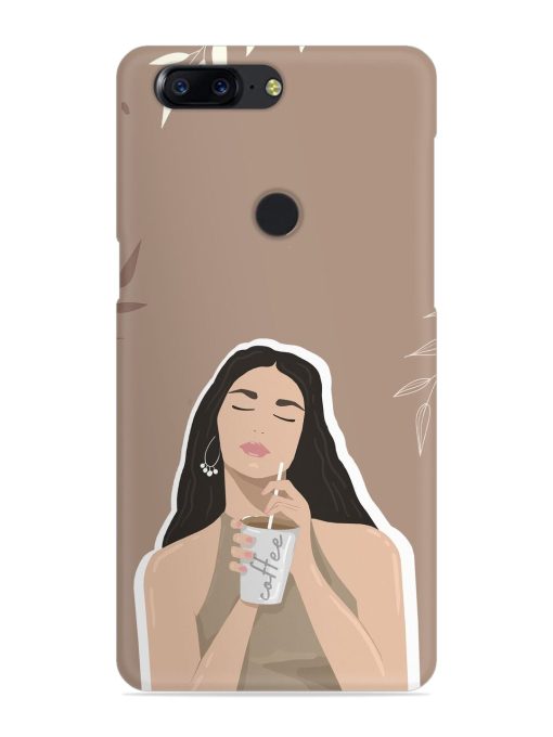 Girl With Coffee Snap Case for Oneplus 5T