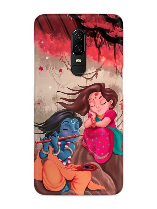 Radhe Krishna Water Art Snap Case for Oneplus 6 Zapvi