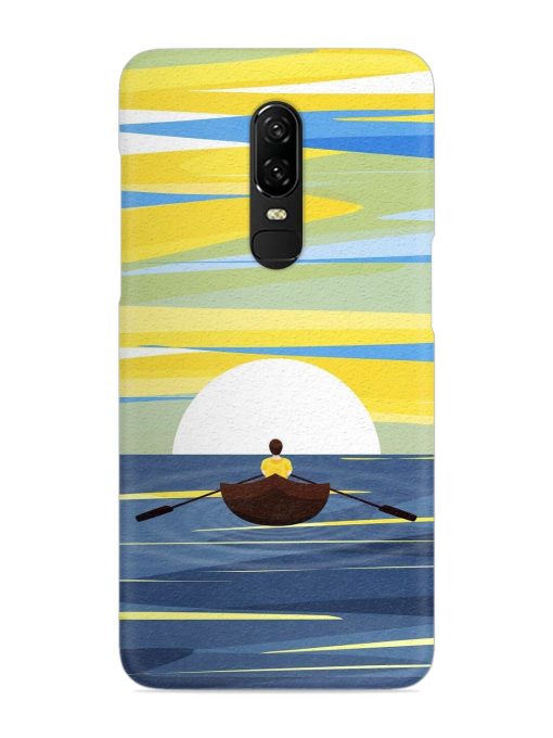 Rowing Person Ferry Paddle Snap Case for Oneplus 6 Zapvi