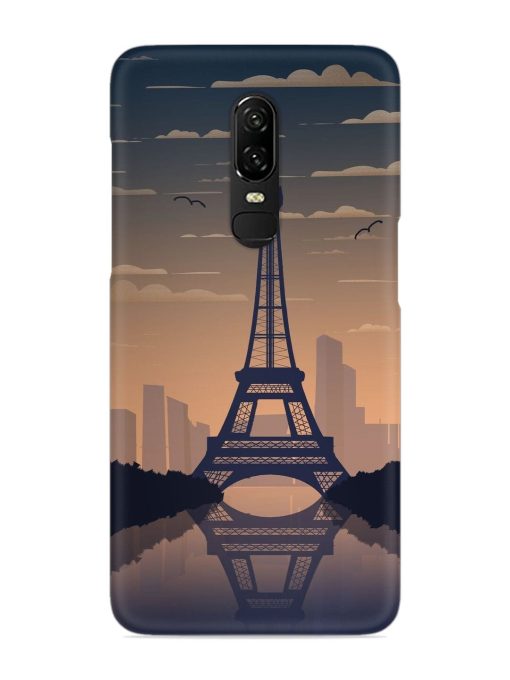 France Paris Eiffel Tower Gradient Snap Case for Oneplus 6 Zapvi