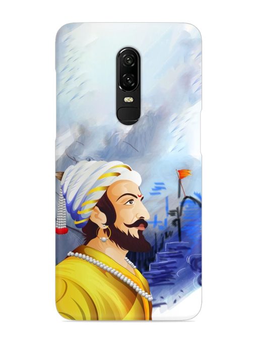 Shivaji Maharaj Color Paint Art Snap Case for Oneplus 6