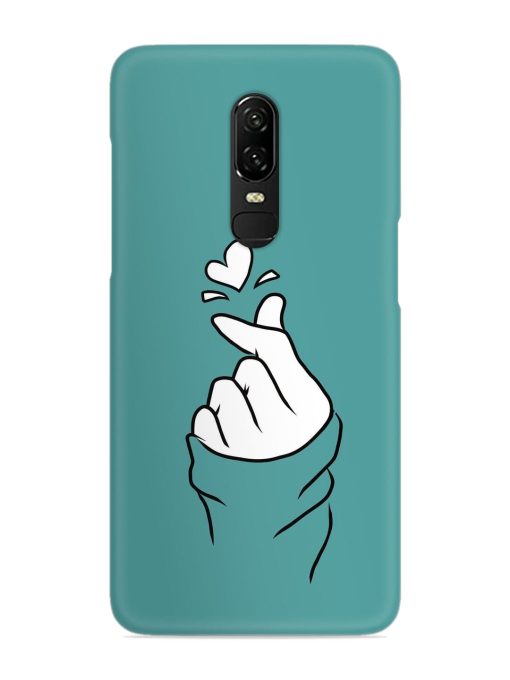 Korean Heart Sign Art Snap Case for Oneplus 6 Zapvi