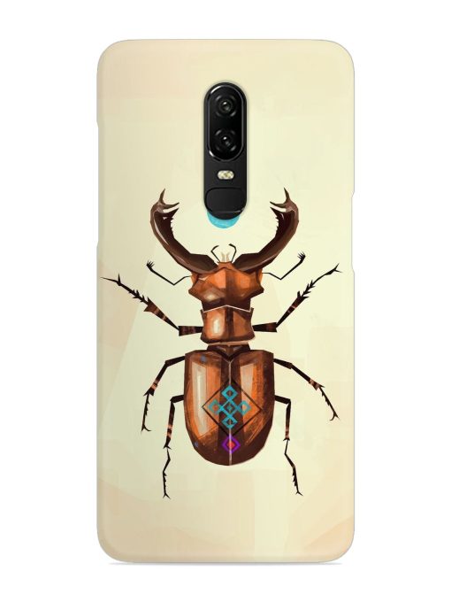 Stag Beetle Vector Snap Case for Oneplus 6