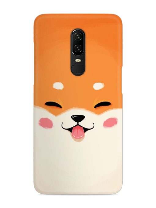 Cute Dog Face Vector Snap Case for Oneplus 6