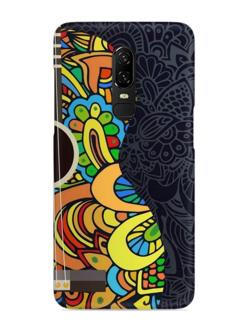 Guitar Vector Art Snap Case for Oneplus 6 Zapvi