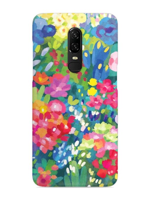 Watercolor Flower Art Snap Case for Oneplus 6