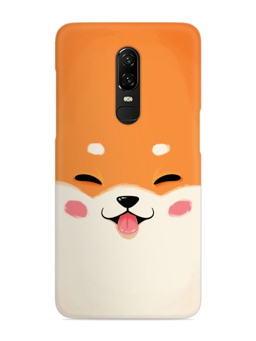 Happy Cat Art Snap Case for Oneplus 6 Zapvi