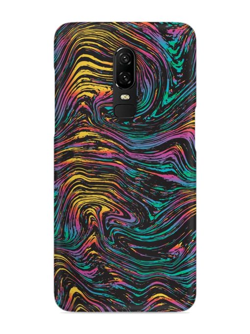 Abstract Liquid Colors Snap Case for Oneplus 6 Zapvi