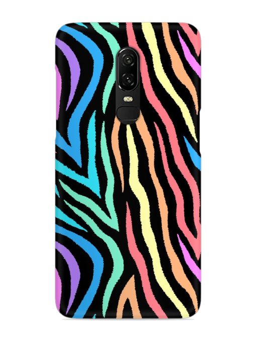 Colorful Abstract Zebra Snap Case for Oneplus 6 Zapvi