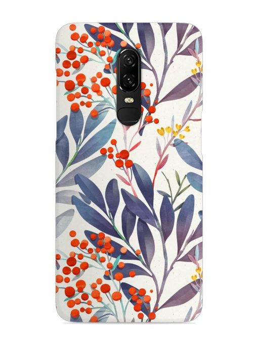 Seamless Floral Pattern Snap Case for Oneplus 6