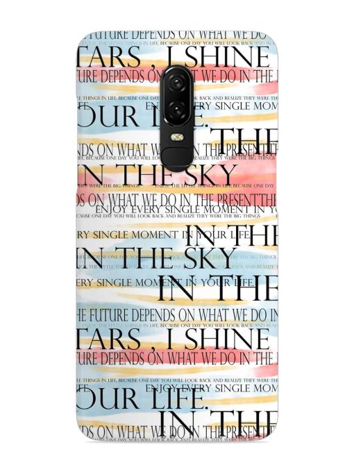 Seamless Slogans Pattern Snap Case for Oneplus 6