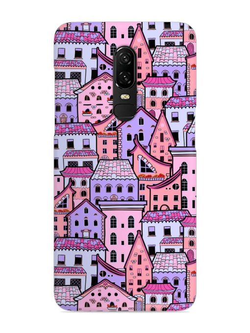 Seamless Pattern Houses Snap Case for Oneplus 6