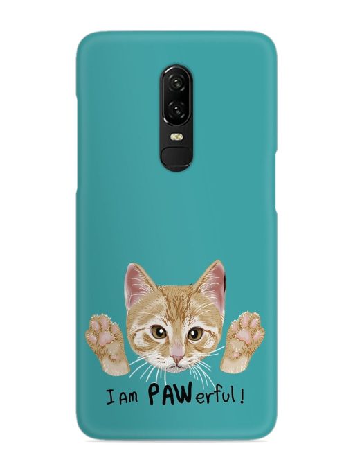 Typography Slogan Cat Snap Case for Oneplus 6