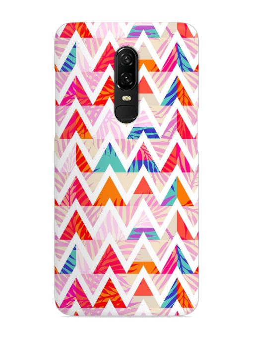 Abstract Triangle Background Snap Case for Oneplus 6 Zapvi