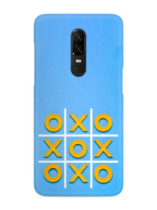 Yellow Plastic Crosses Snap Case for Oneplus 6 Zapvi