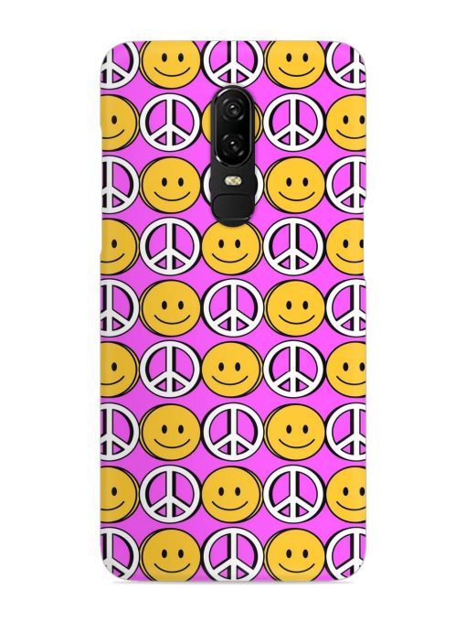 Smiley Face Peace Snap Case for Oneplus 6