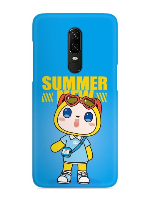 Summer Mew Cartoon Snap Case for Oneplus 6