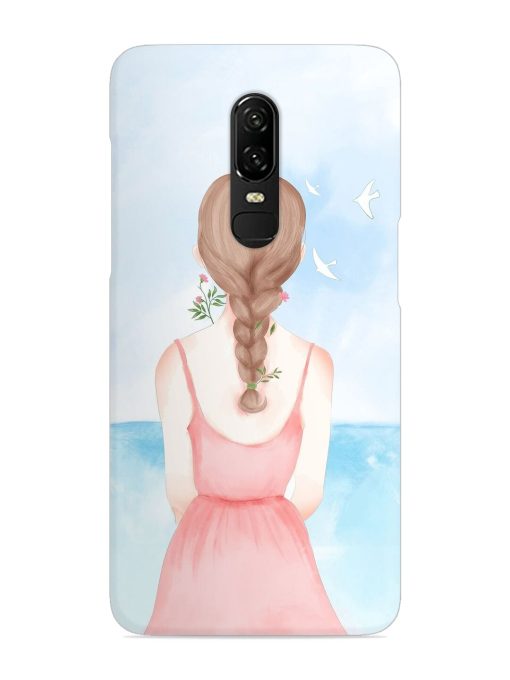 Watercolor Girl Vector Snap Case for Oneplus 6