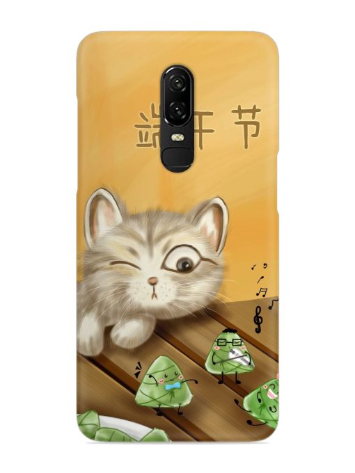 Cat Scorpion Dancing Snap Case for Oneplus 6 Zapvi