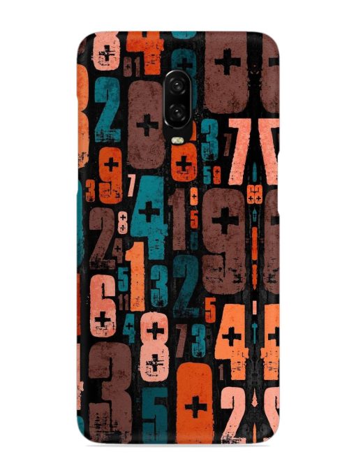 0 To 9 Art Snap Case for Oneplus 6T Zapvi