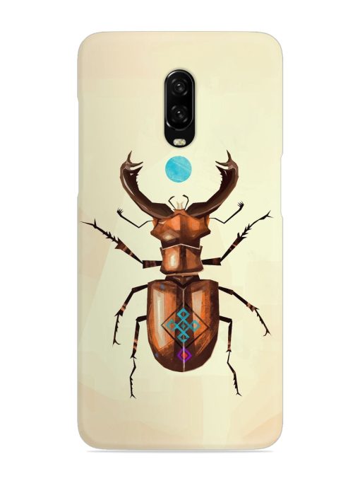 Stag Beetle Vector Snap Case for Oneplus 6T Zapvi