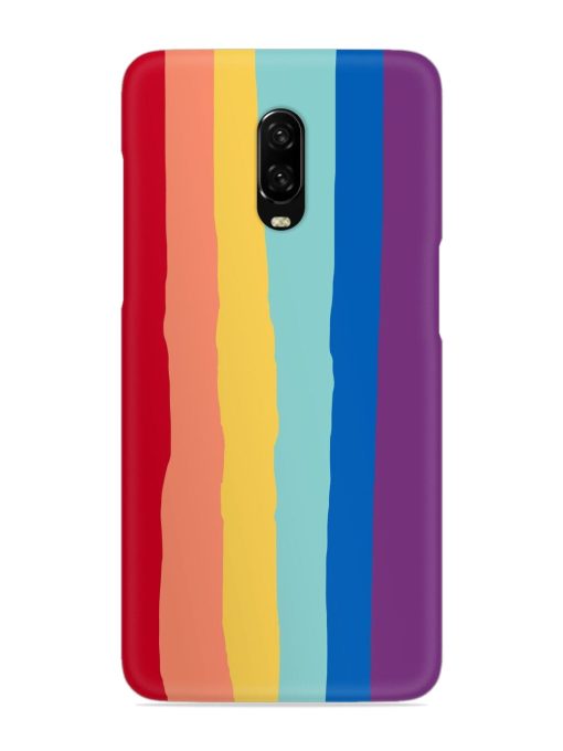 Rainbow Genuine Liquid Snap Case for Oneplus 6T Zapvi