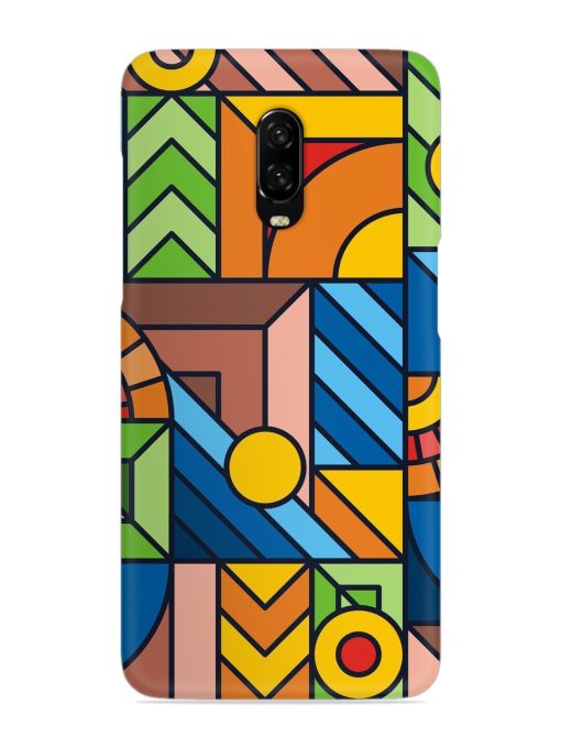 Colorful Geometric Snap Case for Oneplus 6T Zapvi