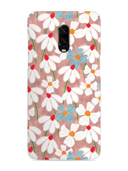 Abstract Petal Flowers Snap Case for Oneplus 6T Zapvi