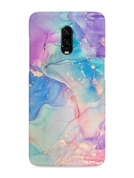 Alcohol Ink Colors Snap Case for Oneplus 6T Zapvi