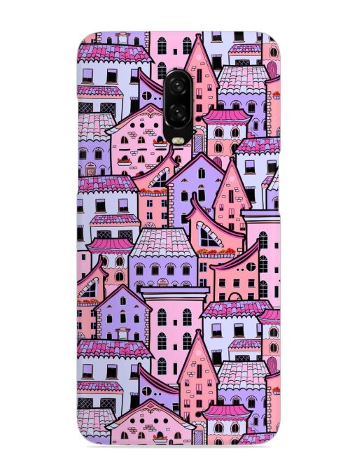 Seamless Pattern Houses Snap Case for Oneplus 6T Zapvi