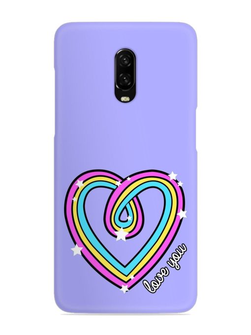 Colorful Rainbow Heart Snap Case for Oneplus 6T