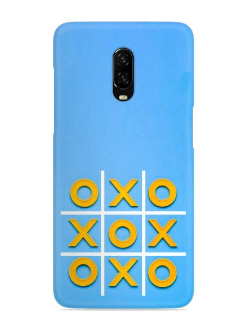 Yellow Plastic Crosses Snap Case for Oneplus 6T Zapvi