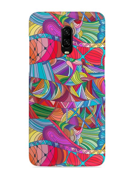 Seamless Patterns Hand Drawn Snap Case for Oneplus 6T Zapvi