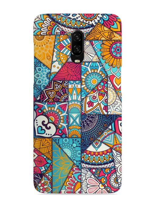 Patchwork Pattern Vintage Snap Case for Oneplus 6T Zapvi