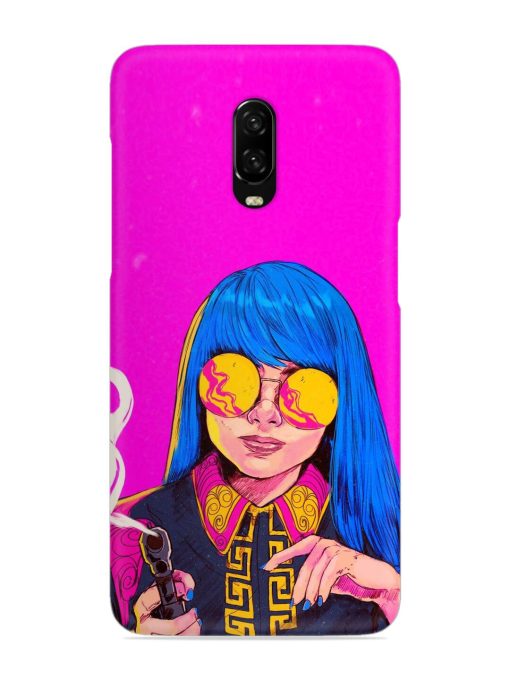 Aesthetic Anime Girl Snap Case for Oneplus 6T Zapvi