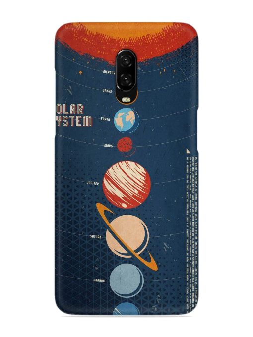 Solar System Vector Snap Case for Oneplus 6T Zapvi