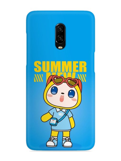 Summer Mew Cartoon Snap Case for Oneplus 6T Zapvi