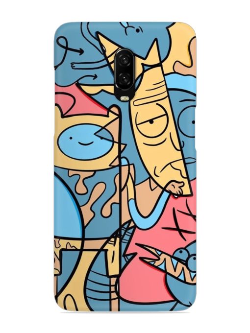 Silly Face Doodle Snap Case for Oneplus 6T Zapvi